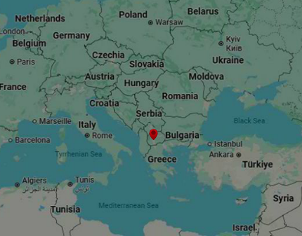 Map showing our location